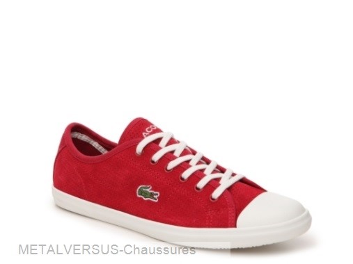 basket lacoste femme rouge