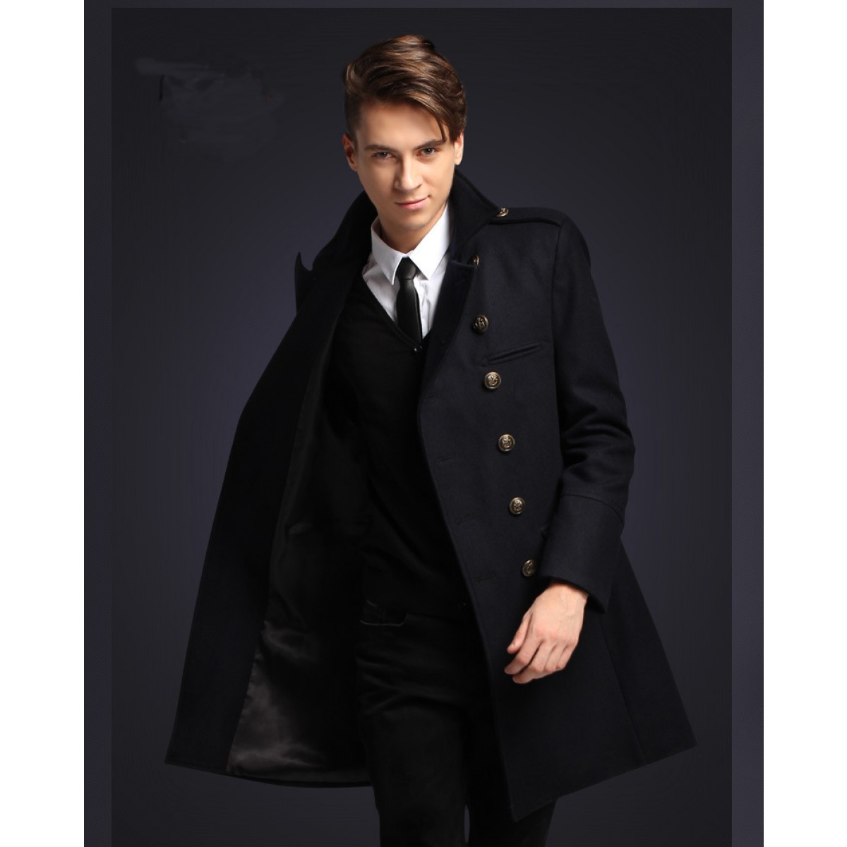 manteau très long homme