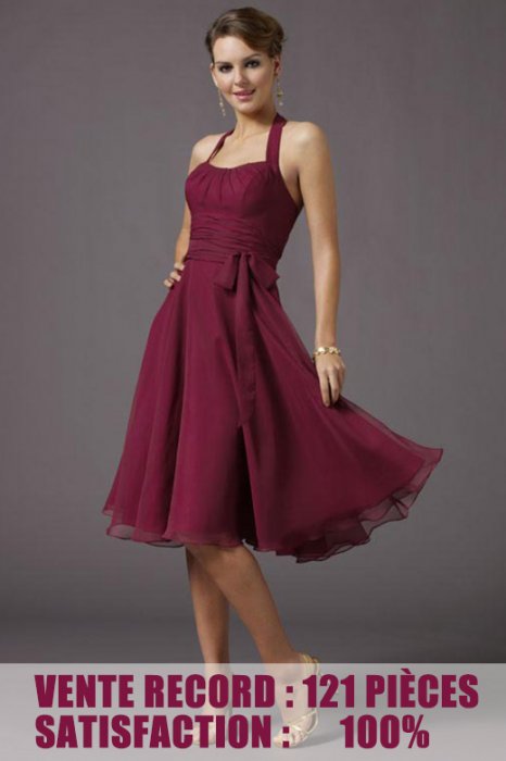 robe ceremonie bordeaux femme